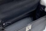 高仿網站Hermes愛馬仕新款黑色銀扣Epsom Kelly手提包25-28cm