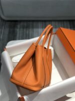 高仿網站Hermes愛馬仕新款日落橙gard party花園包手提包30CM