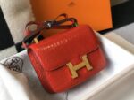 高仿包包Hermes愛馬仕新款大紅色Constance仿真鱷魚皮包包18Cm23Cm