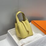 原單包包Hermes愛馬仕新款菜籃子小雞黃picotin lock水桶包22cm