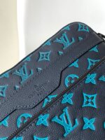 原單LV路易威登M46604藍色Monogram壓紋郵差包斜挎包