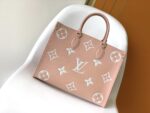 高仿LV路易威登M46286粉色ONTHEGO中號手袋Monogram牛皮手提包