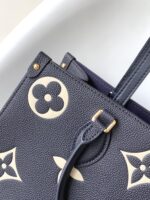 原單LV路易威登M47084藍色ONTHEGO中號手袋Monogram牛皮手提包