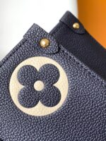 原單LV路易威登M47084藍色ONTHEGO中號手袋Monogram牛皮手提包