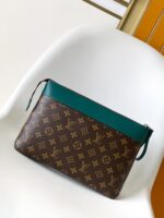 高仿精品LV路易威登M13199綠色Pochette Voyage Souple手拿