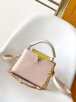頂級LV路易威登M23951粉色Lovelock鏈條包手提斜挎包