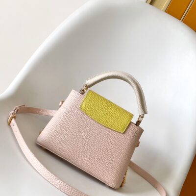 頂級LV路易威登M23951粉色Lovelock鏈條包手提斜挎包