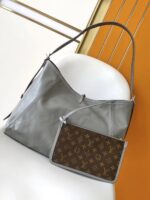高仿LV路易威登灰色M12583本款CarryAll Dark中號手袋斜挎包