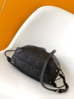 高仿LV路易威登M13484全皮黑色抽繩水桶包