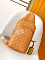 高仿奢飾品LV路易威登片M12869 AVENUE單肩包Damier Graphite帆布