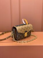 高仿精品LV路易威登M46279黃花POCHETTE MÉTIS EAST WEST手袋鏈條包
