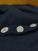 高仿服飾LV路易威登24FW王嘉尔同款学院风针织毛衣藏蓝色