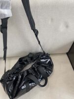 原單亞歷山大·王Alexander Wang新款納帕皮革徽標旅行包黑色