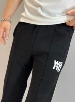 原單亞歷山大·王Alexander Wang新款秋冬新款黑色休閒直筒褲