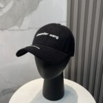 原單亞歷山大·王Alexander Wang新款黑色羊毛呢棒球帽