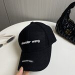 原單亞歷山大·王Alexander Wang新款黑色羊毛呢棒球帽