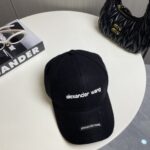 原單亞歷山大·王Alexander Wang新款黑色羊毛呢棒球帽