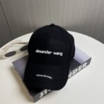 原單亞歷山大·王Alexander Wang新款黑色羊毛呢棒球帽