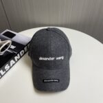 A貨亞歷山大·王Alexander Wang新款灰色羊毛呢棒球帽