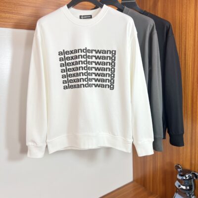 原單Alexander Wang25SS早春新款長袖衛衣白色