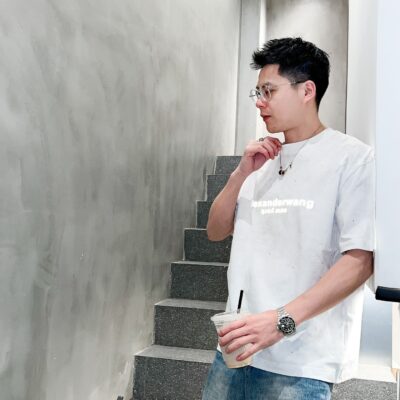 原單Alexander Wang25SS新款專櫃同步圓領短袖T恤