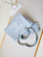 頂級復刻Chanel香奈兒新款淺藍色購物包沙滩包AS3257