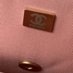 高仿精品Chanel香奈兒粉色牛皮寬肩帶單肩包AS4423