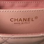 高仿精品Chanel香奈兒粉色牛皮寬肩帶單肩包AS4423
