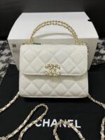 高仿精品Chanel香奈兒白色kelly手柄手提包