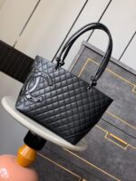 原單Chanel香奈兒新款黑色康鹏菜篮子包