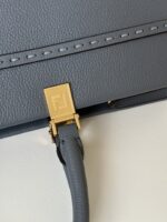 原單FEND芬迪新品藍色Tote全粒面牛皮托特包8636