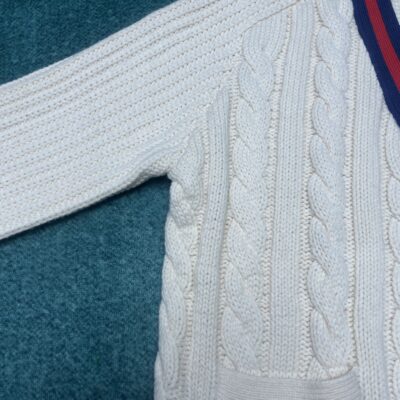 Gucci古驰高仿網站秋冬24SS新款白色針織毛衣開衫