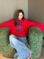 Gucci古驰高仿網站秋冬24SS新款紅色女款衛衣