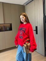Gucci古驰高仿網站秋冬24SS新款紅色女款衛衣
