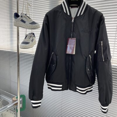 Gucci古驰原單秋冬24SS新款飛行員夾克雙面穿外套