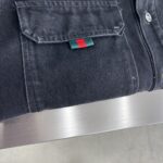 Gucci古驰原單秋冬24SS新款單寧水洗牛仔襯衫