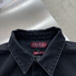 Gucci古驰原單秋冬24SS新款單寧水洗牛仔襯衫