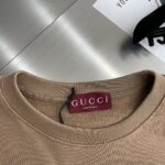 Gucci古驰頂級秋冬24SS新款卡其色雙G長袖衛衣