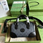 1:1GUCCI古驰723307黑色波士頓包斜挎包