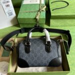 1:1GUCCI古驰723307黑色波士頓包斜挎包