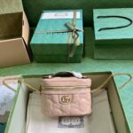 高仿精品GUCCI古驰723770肉粉色化妝包