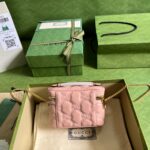 頂級GUCCI古驰723770淺粉色化妝包