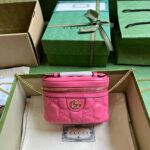 復刻GUCCI古驰723770玫粉色化妝包