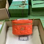 高仿大牌GUCCI古驰723770橙色化妝包