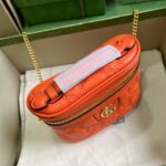高仿大牌GUCCI古驰723770橙色化妝包