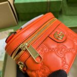 高仿大牌GUCCI古驰723770橙色化妝包