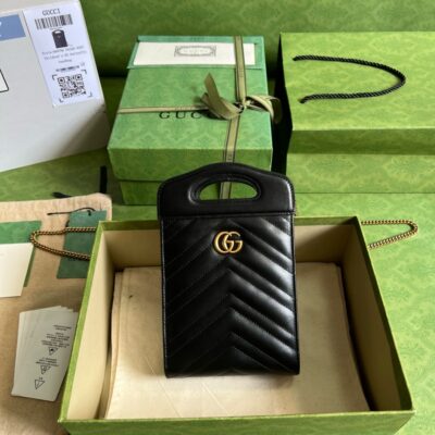 頂級GUCCI古驰黑色699756女款手機包