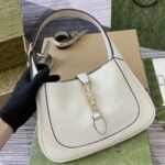 原單GUCCI古驰荔枝紋白色810232腋下包