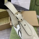 原單GUCCI古驰荔枝紋白色810232腋下包
