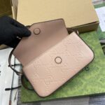 高仿精品GUCCI古驰772794淺粉色斜挎包